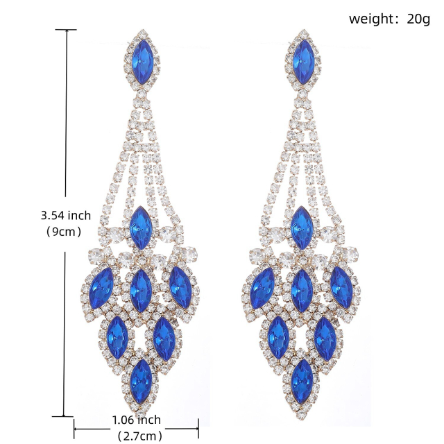 1 Pair Dangle Earrings Crystal Earrings For Women's Cubic Zirconia Wedding Party Evening Daily Acrylic Rhinestone Chandelier
